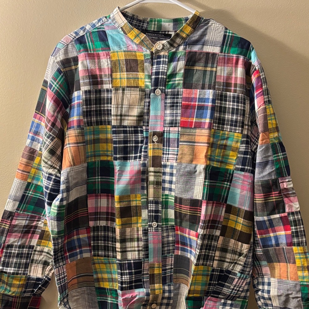 J. Peterman Patchwork Casual Button Down Shirt